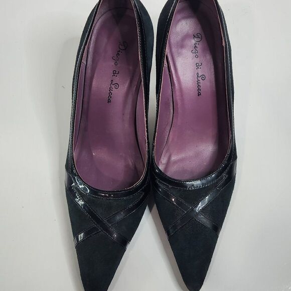 Diego Di Lucca Pointy Toe Kitten Heels Shoes Size 7 - Picture 4 of 8